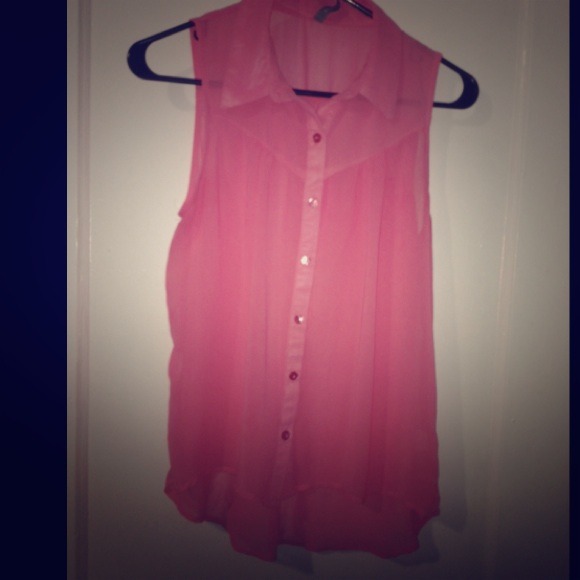 Pink sheer top
