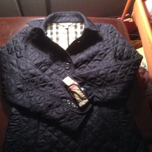 Reserved!  Burberry Brit quilted jacket- Navy