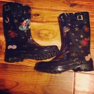 Chooka Vintage Tattoo Rain Boots