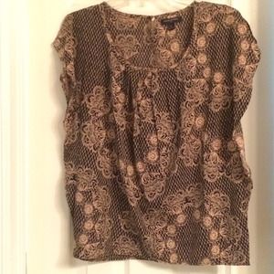Banana Republic lace/floral print blouse