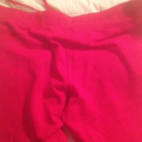 NWOT Red Twisted Heart Sweat pants