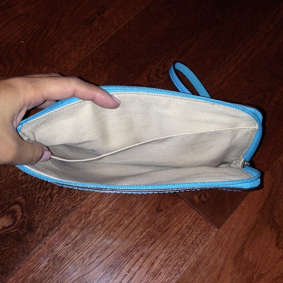 Electric blue Coach iPad mini pouch - Picture 2 of 2