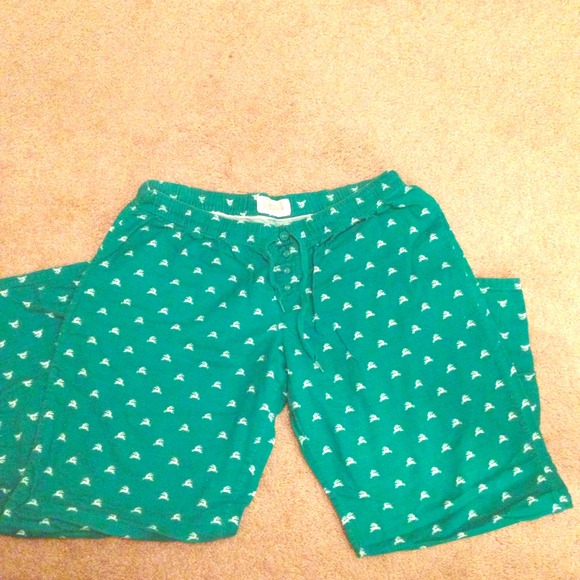 🚫SOLD🚫Green Reindeer Flannel Pants💚