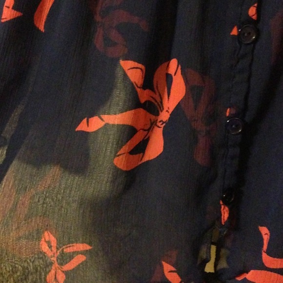 Cute sheer button top - Picture 3 of 4