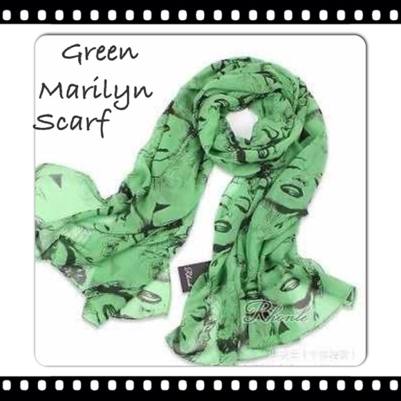 3- Available. Green Marilyn Scarf. - Picture 1 of 2