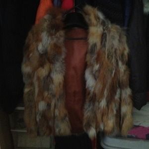 RED FOX FUR COAT SZ MED