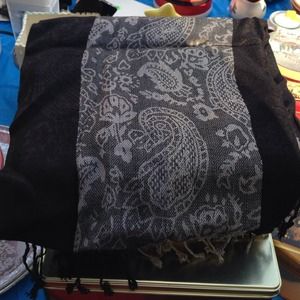 Black and silver scarf