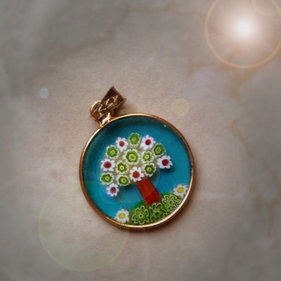 SOLD in Bundle! Murano Glass Tree of Life Silver