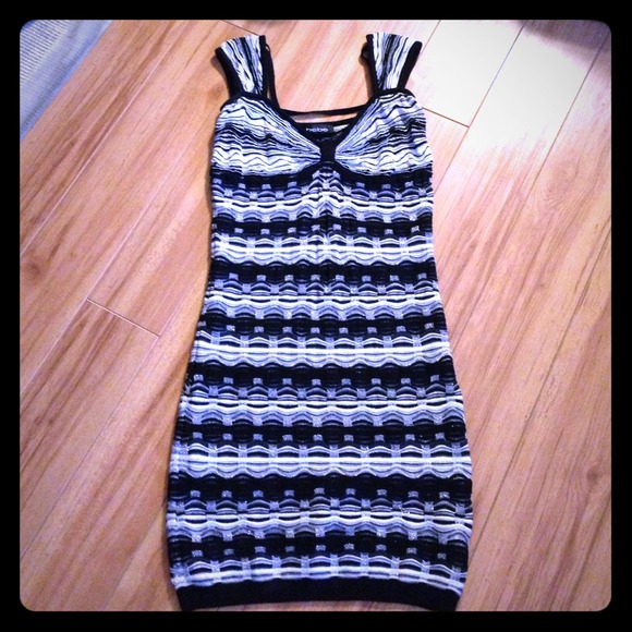 Bebe striped tight dress