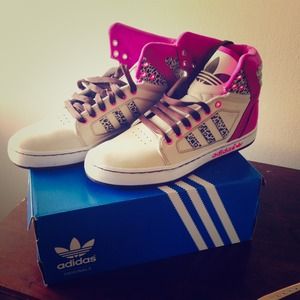 High Top Adidas with Cheetah.