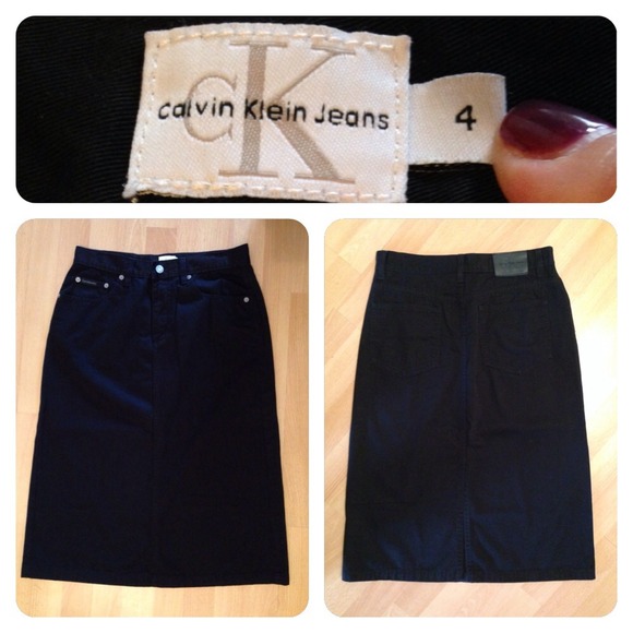 🚫Sold🚫🌟Host pick🌟Calvin Klein sz 4 black skirt - Picture 2 of 4
