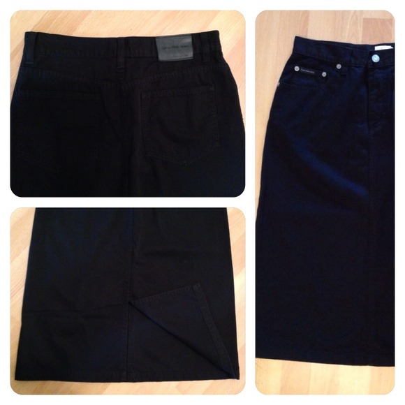 🚫Sold🚫🌟Host pick🌟Calvin Klein sz 4 black skirt - Picture 4 of 4