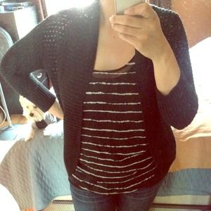 Black cardigan sweater