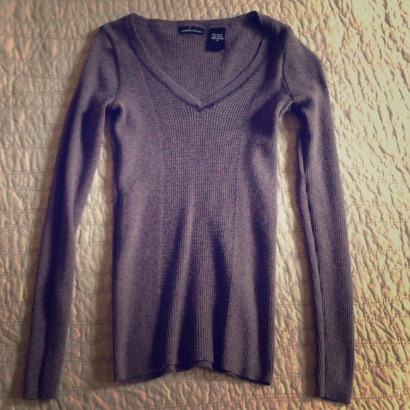 Brown long sleeve knitted top