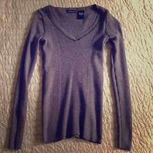 Brown long sleeve knitted top