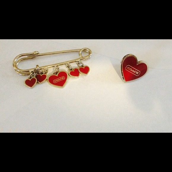 Authentic silver COACH pins