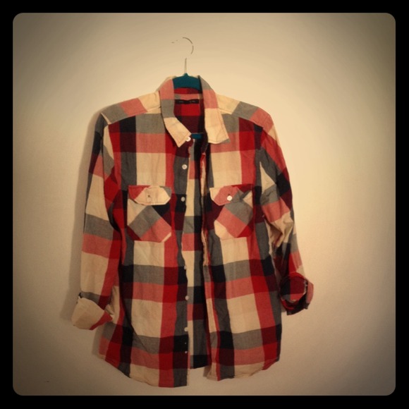 Men's Forever 21 western style plaid shirt.