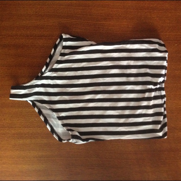Striped tubed bodysuit sz M