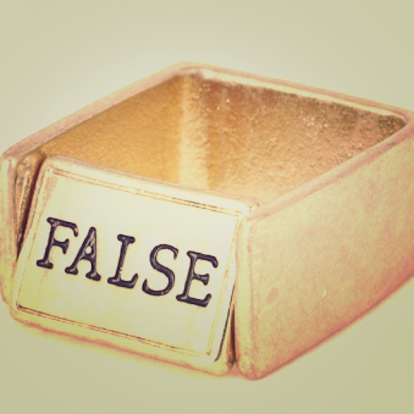 🔕SOLD🔕Gold True or False Flip Ring