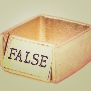 🔕SOLD🔕Gold True or False Flip Ring