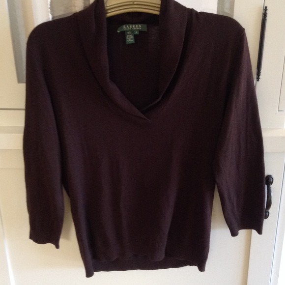 Ralph Lauren rolled V neck sweater