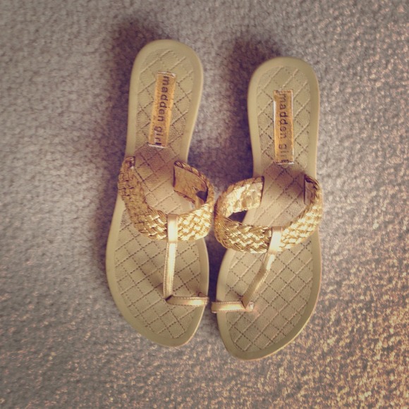 Gold Flip Flops