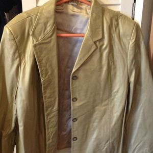 ON HOLD - NWOT - Gold Leather Jacket - Size L
