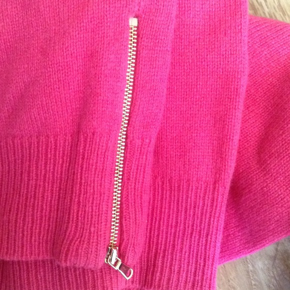 Bundle Ann Taylor Pink Merino Wool Zip Sweater - Picture 4 of 4
