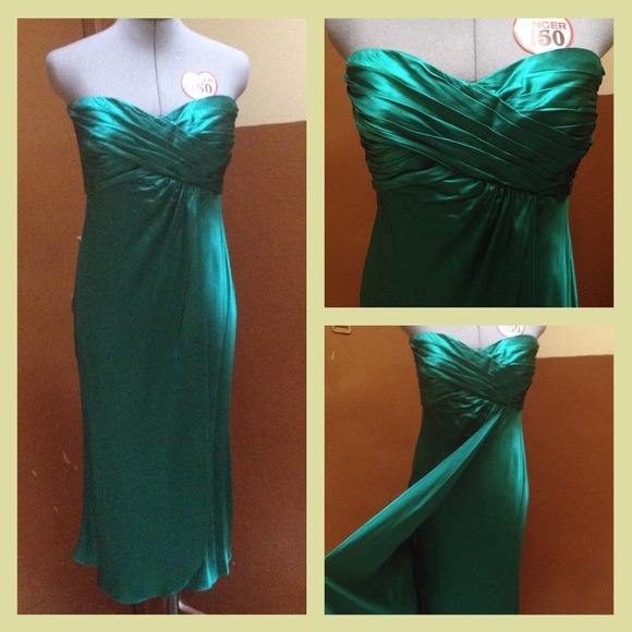 Banana Republic Silk Emerald Evening dress