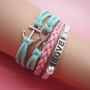 🚫SOLD IN A BUNDLELOVE/ANCHOR INFINITY BRACELETS!