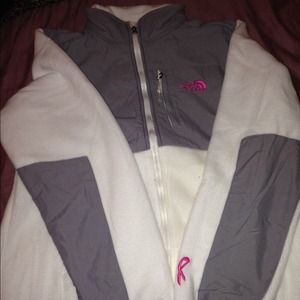 Womans north face denali jacket breast cancer