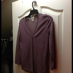 1/4 sleeve sheer purple shirt