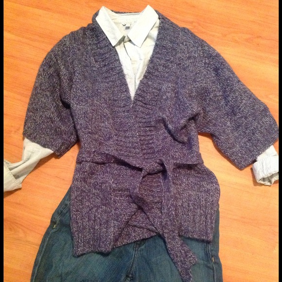 SOLD in BUNDLE  Blue comfy soft long sweater L