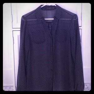 Limited Sheer polka dot blouse
