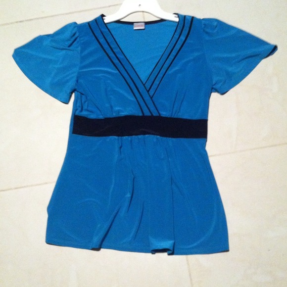 Georgiou Teal blouse