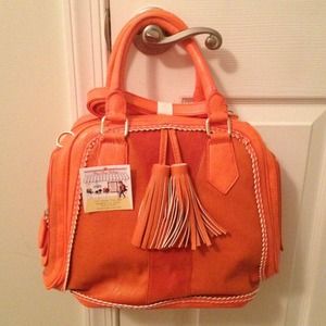 NWT- Orange Tassel bag
