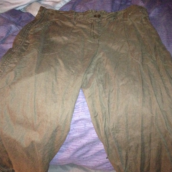 Brown linen pants