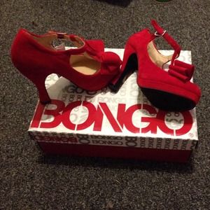 Red suede pumps!!!