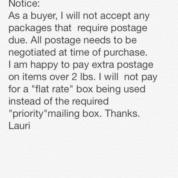 My policy as a buyer.