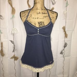 Blue Hollister halter!
