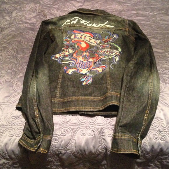 Ed Hardy Love Kills denim  jacket.