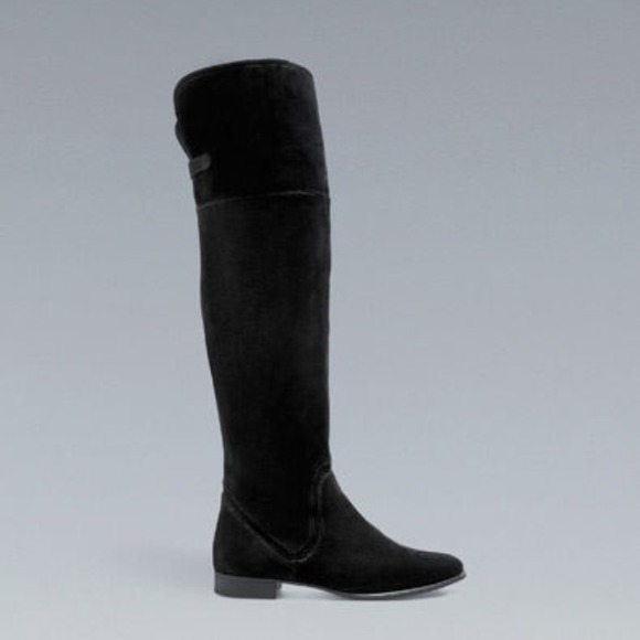 Zara suede knee high boots