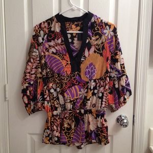 NWT - Tailored paisley/floral tunic, The Limited