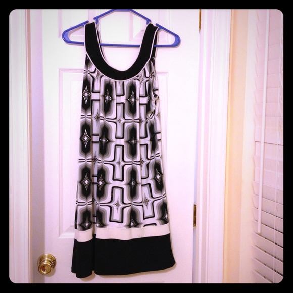 Black and White Patterned Dress
