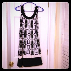 Black and White Patterned Dress
