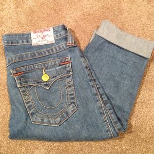 True Religion Jean Capris, size 27