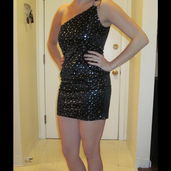 SOLD HOST PICK!!  Fun and sexy single strap dress. - Picture 2 of 3