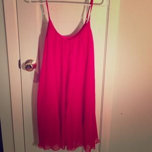Hot Pink Chiffon Dress, size S NWT, Great Deal!!
