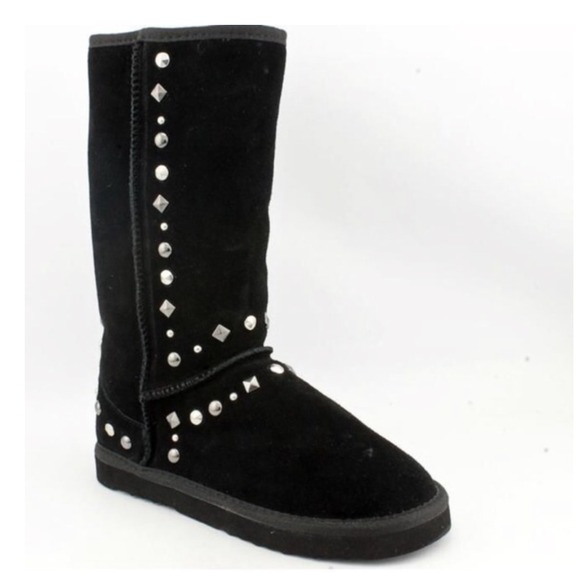 black suede ugg style boots black suede ugg style boots