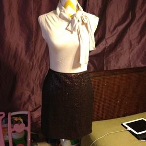 NWT Brown Sequined Skirt Size 4p